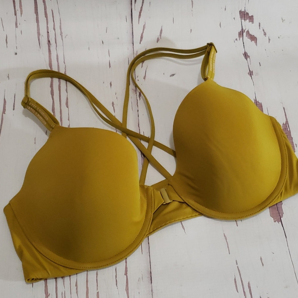 Victoria's Secret ChartreuseYellow Push-Up Bra